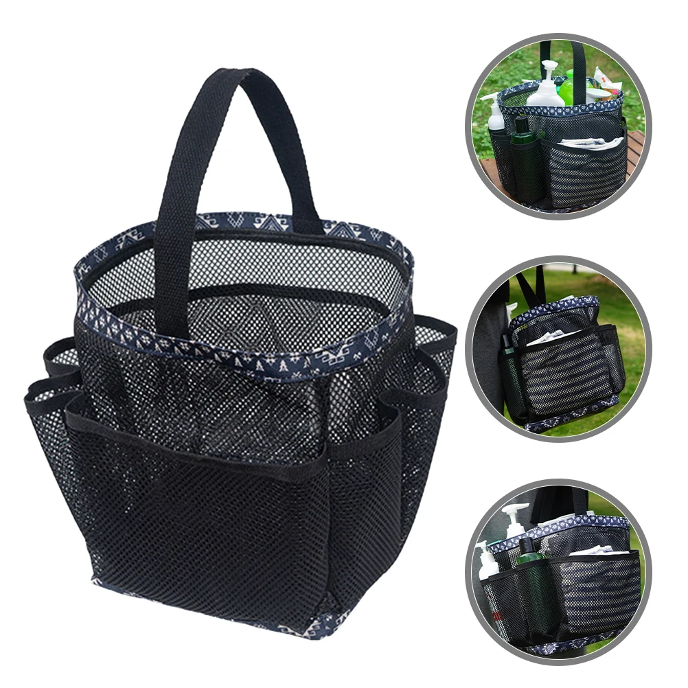

Cloth Basket Mesh Storage Bag Large Capacity Reusable Strong Handle For Bathroom Kitchen Bedroom Cosmetics Toiletries Shower