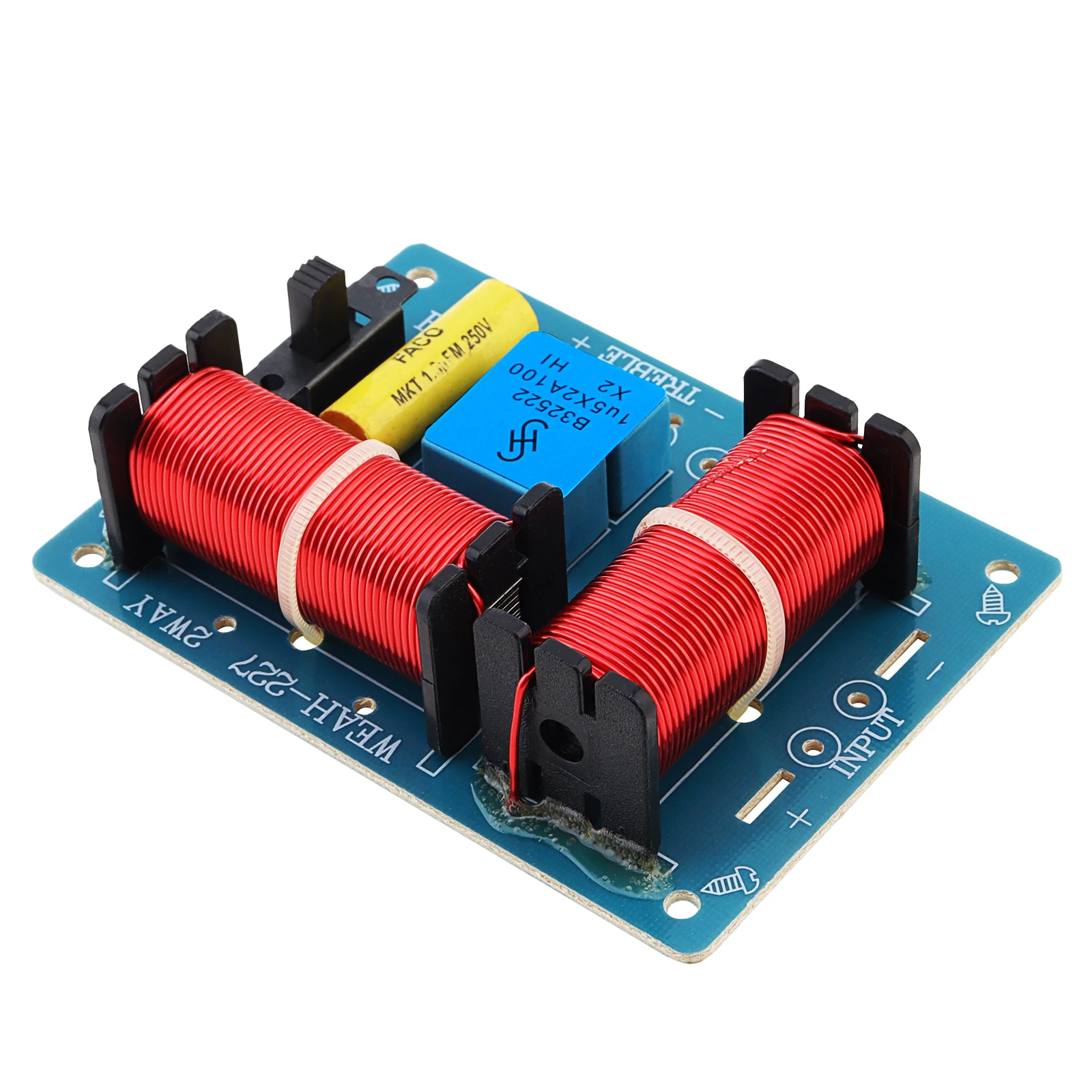 80W Speakers Audio Frequency Divider Loudspeaker 2 Unit Crossover Filters for Speakers