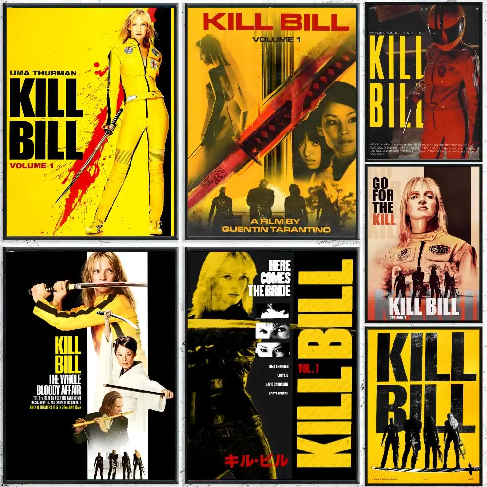 Kill Bill Volume1 Classic Movie Decor Poster HD Waterproof Wall Decal for Study, Living Room & Garage, DIY Great Gift for Fans