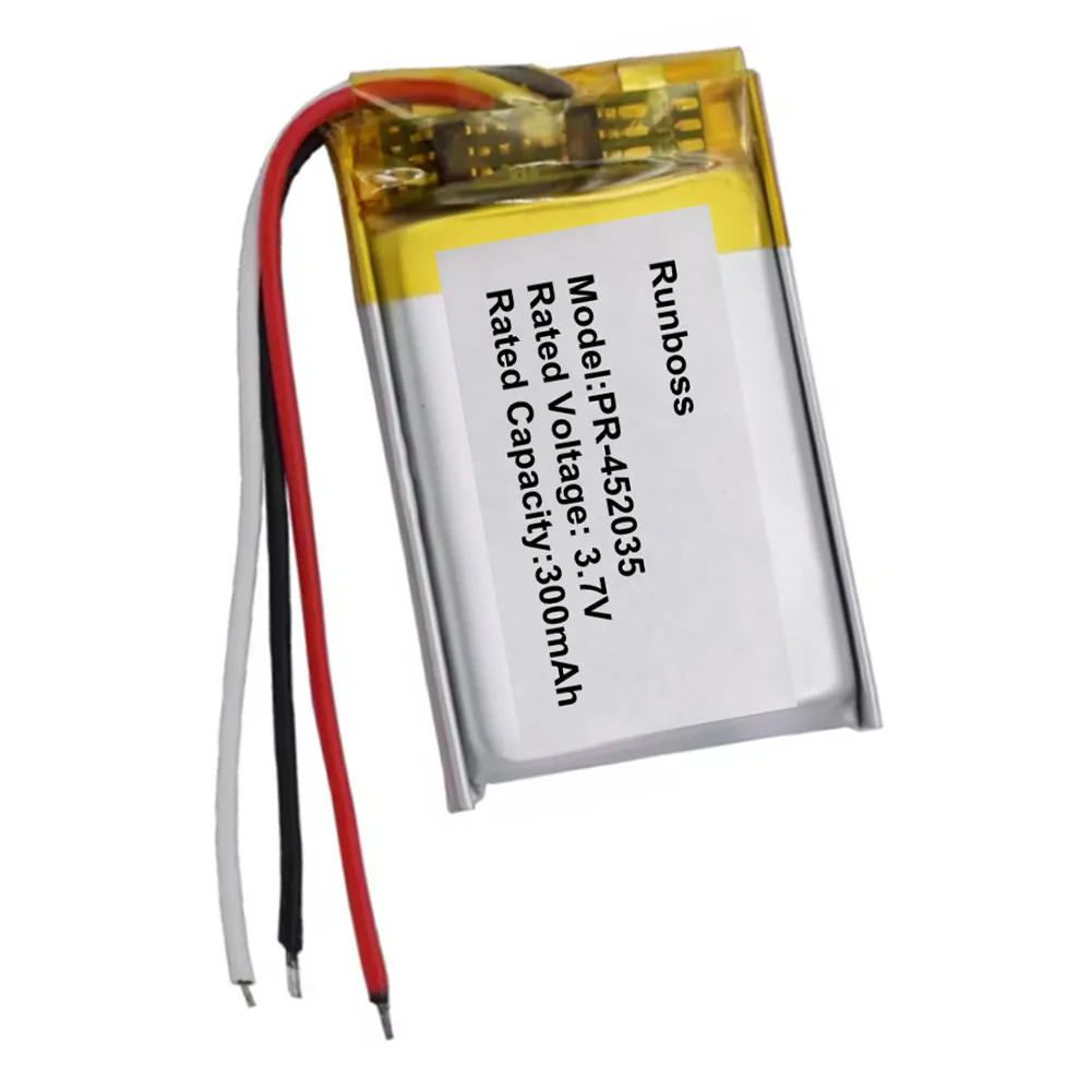 Wireless Headset Battery 3.7V/300mAh PR-452035, 402035(1ICP5/21/36) for Bose QC20, QuietComfort 20, for Mio MiVue C330, C335
