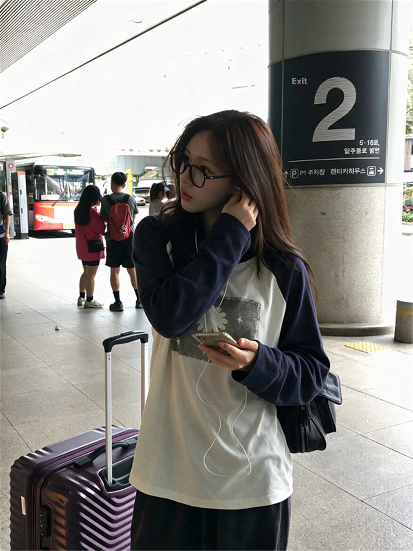 American Style Vintage Color Block Long Sleeve T-Shirt Women's Loose Lazy Thin Air Conditioning Cover Shirt Autumn Season