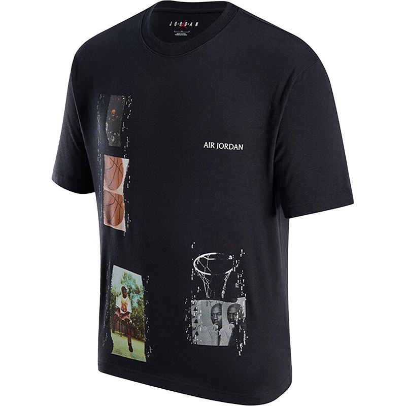 Nike الرسمية الأصلية JORDAN للرجال كرة السلة الرياضية طباعة عارضة قصيرة الأكمام FN5987-045 #5