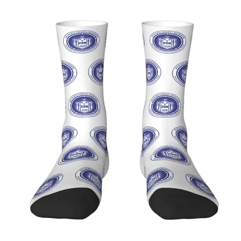 

Zeta Phi Beta Men's Crew Socks Unisex Fashion Spring Summer Autumn Winter Dress Socks