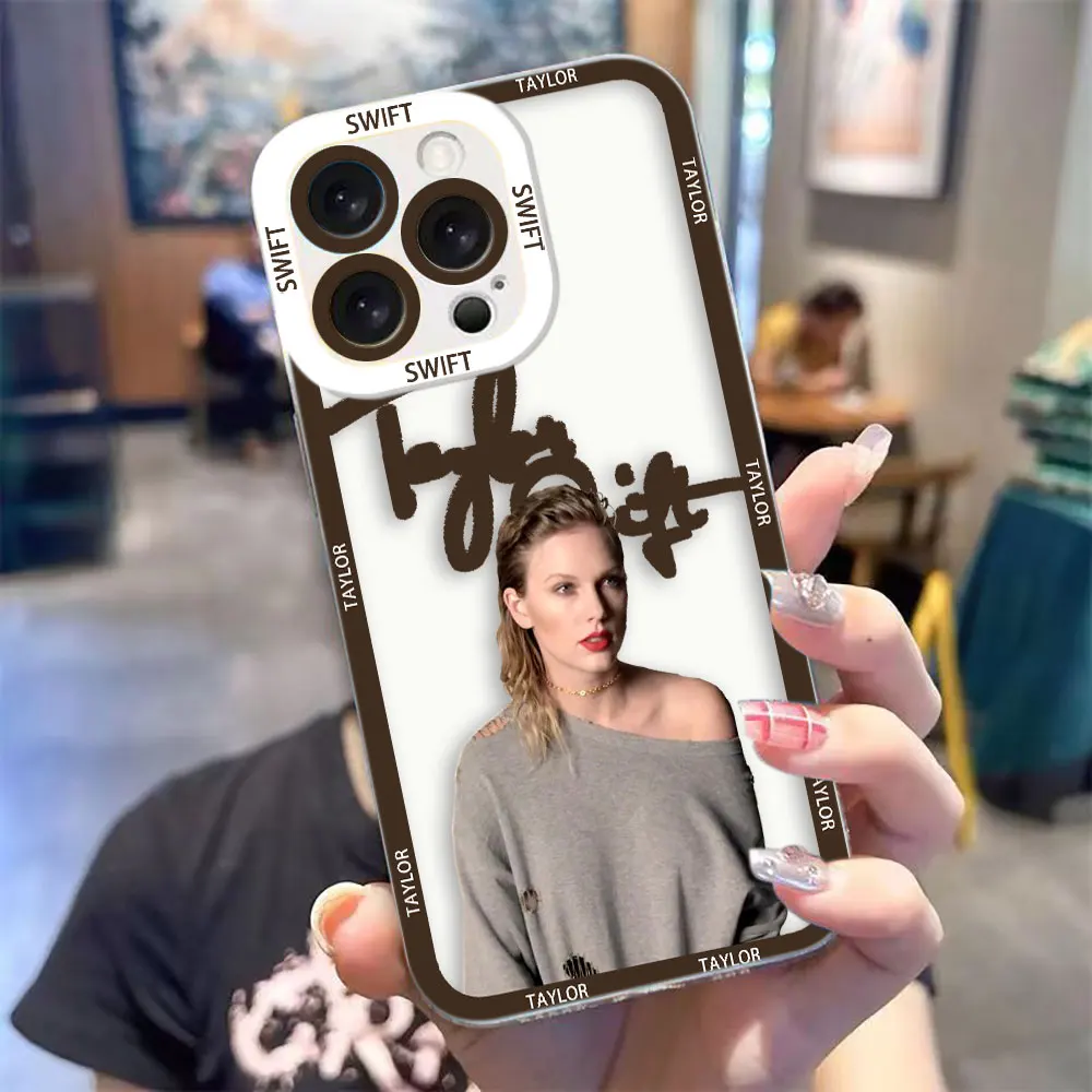 المغني T-تايلور S-Swift جراب هاتف لسامسونج A02 A03S A03 A04 A05 A05S A06 A7 A10 A12 A13 A14 A15 A16 ملاحظة 10 20 واضح