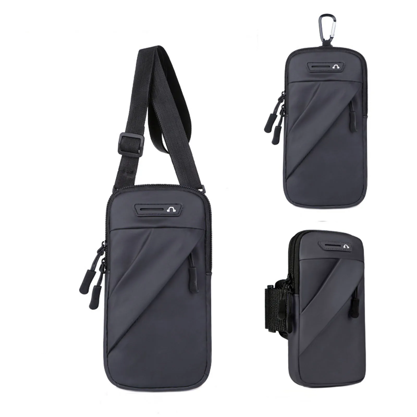 

Waterproof Sweat Resistant Sports Armband with Adjustable Crossbody Strap for Running Gym Workout Breathable Universal Fit