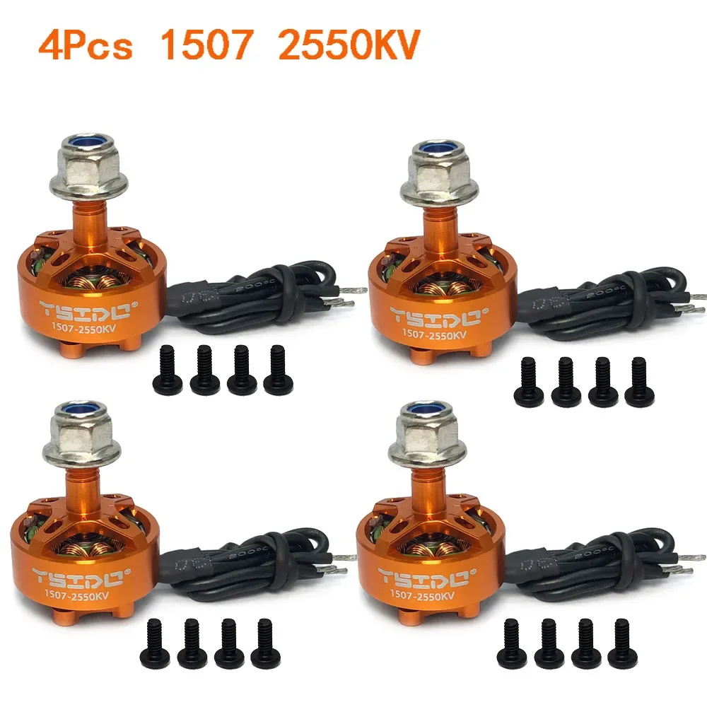 

4 шт. 1 шт. 1507 мотор sin escobillas 2550KV 3650KV 3-6S Lipo para Dron de carreras de control remoto de 3 pulgadas Freestyle FPV Q