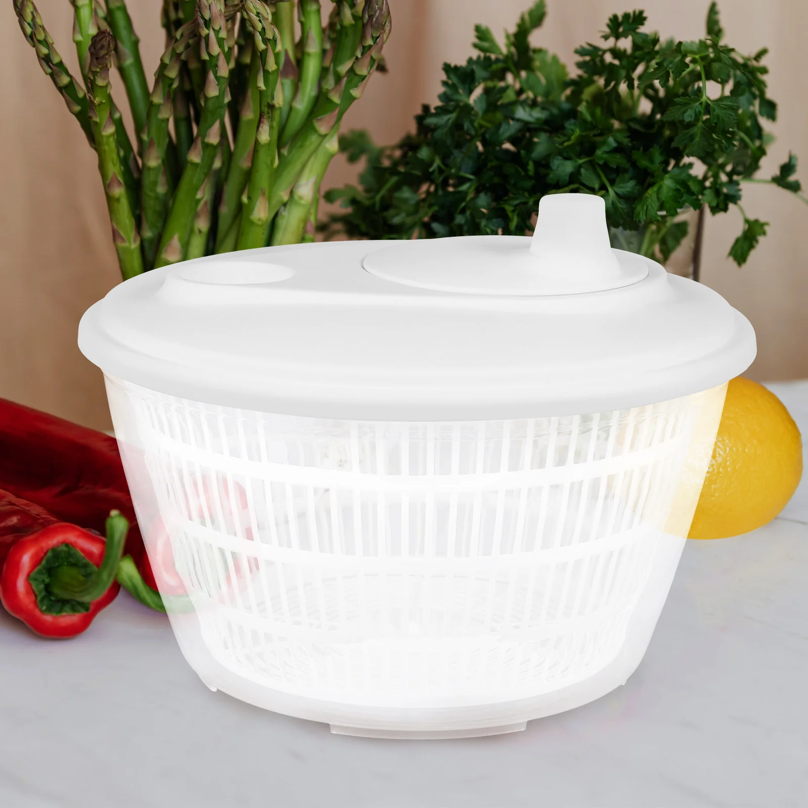 

Dehydrator Vegetable and Fruit Water Slinger Salad Dryer Food Dehydrater White for