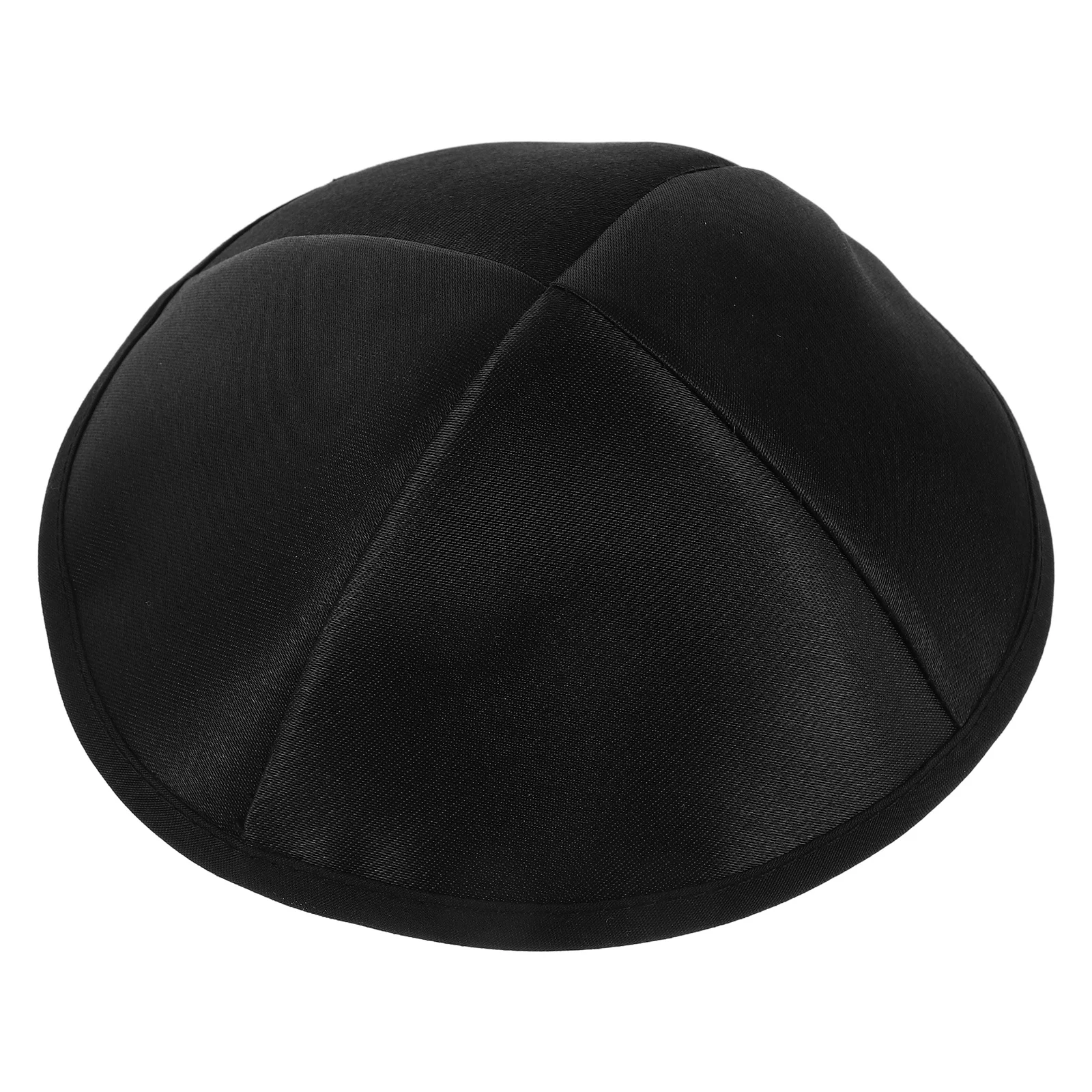 

Black Polyester Kippah Yarmulke Breathable Jewish Skullcap for Men Traditional Round Cap Religious Head Covering Yearround