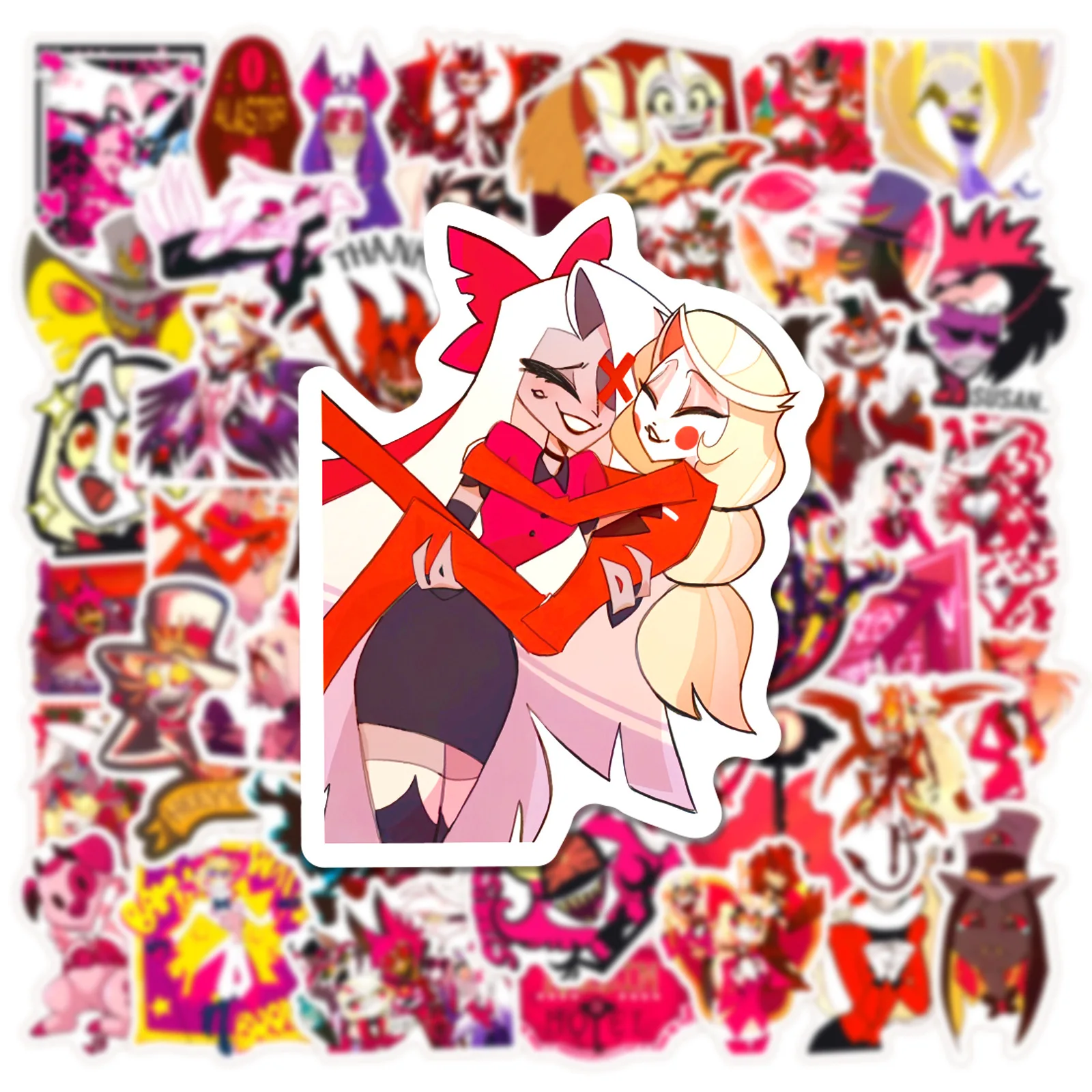 10/50PCS Cartoon Animation Hazbin-Hotel Stickers Personalized Creative DIYPhone Case Helmet Motorcycle Helmet Waterproof Decal