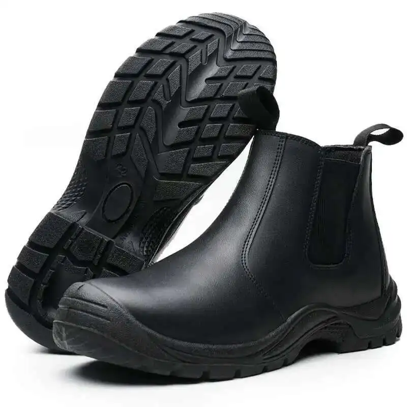 Men Safety Boots Puncture-Proof Work Shoes Outdoor Safety Protection Shoe Waterproof Leather Ankle Boot Zapatos Seguridad Hombre