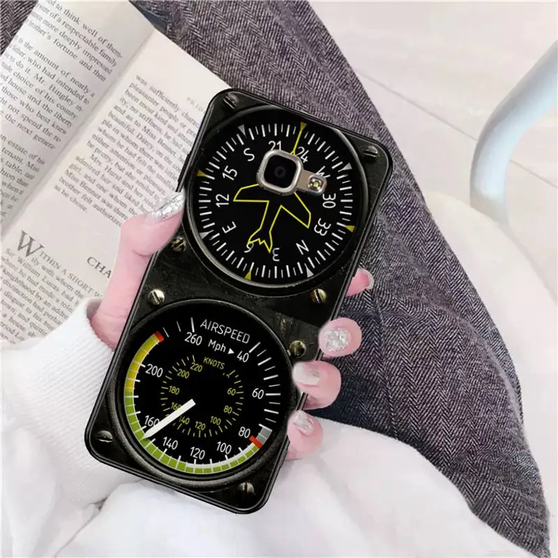 Aviation Aeroplane Helicopter Cockpit Instrument Phone Case for Samsung A51 01 50 71 21S 70 31 40 30 10 20 S E 11 91 A7 A8 2018