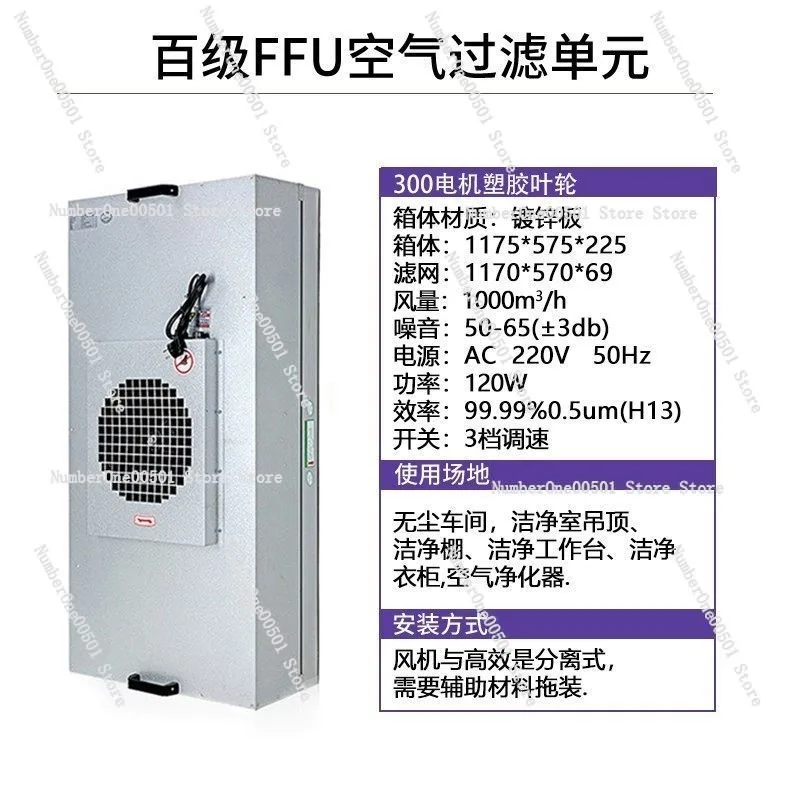 

Industrial fan unit 100 air purifier high efficiency filter core net dust-free workshop clean shed