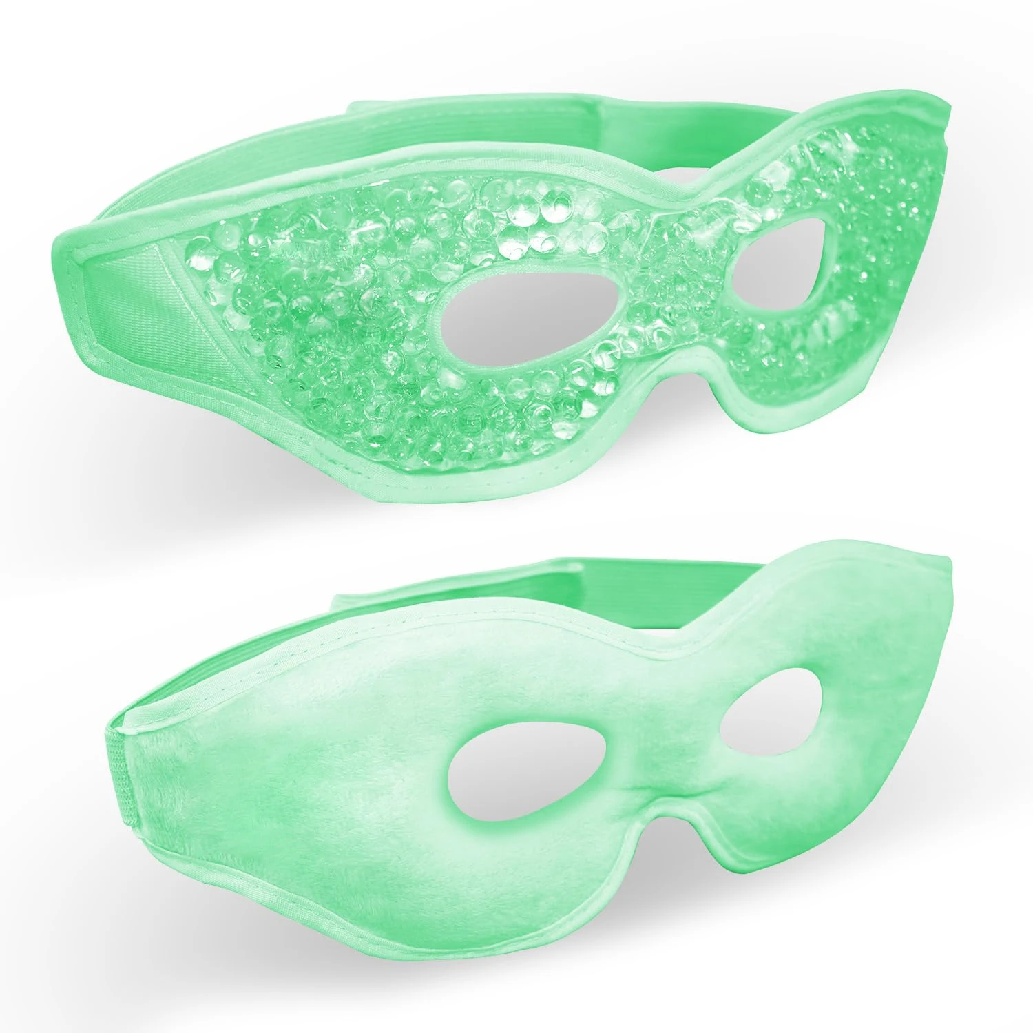 Gel Eye Mask with Eye Hole Reusable Hot Cold Therapy Cooling Eye Mask for Puffiness Dark Circles Eye Bags Stress Relief Eye Mask