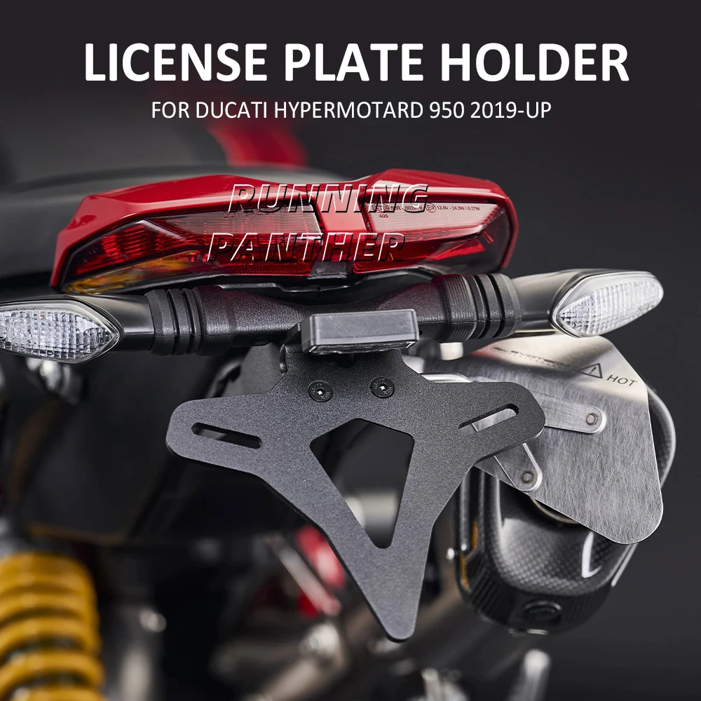 Motorcycle Accessories Rear Short Tail Stock License Plate Holder Tailstock Frame Bracket Kit For Ducati Hypermotard 950 2019-UP