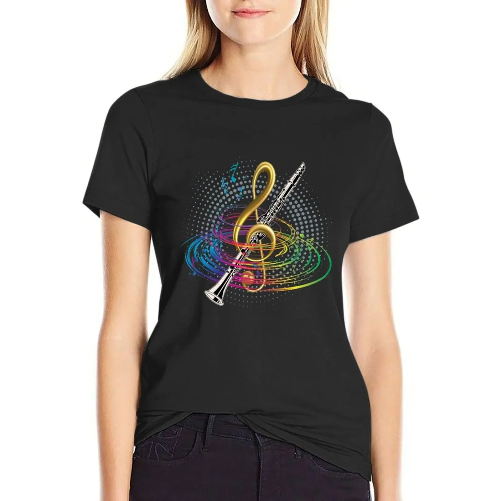 

Clarinetist Clarinet T-shirt korean fashion cute tops t-shirts for Women graphic tees funny