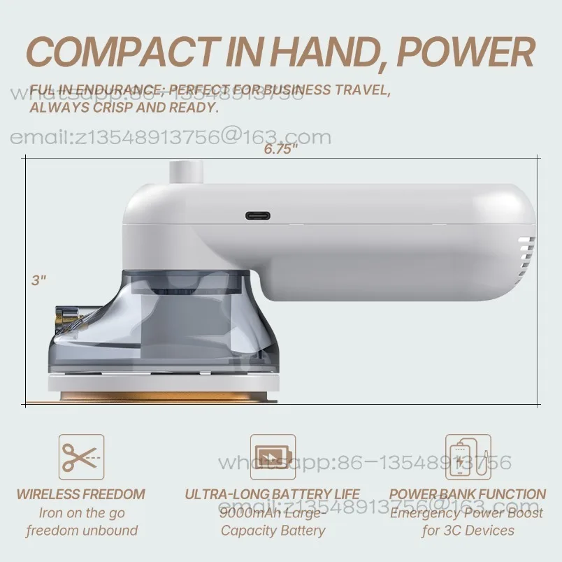 New USB charging wireless ironing machine household handheld small rechargeable mini portable spot