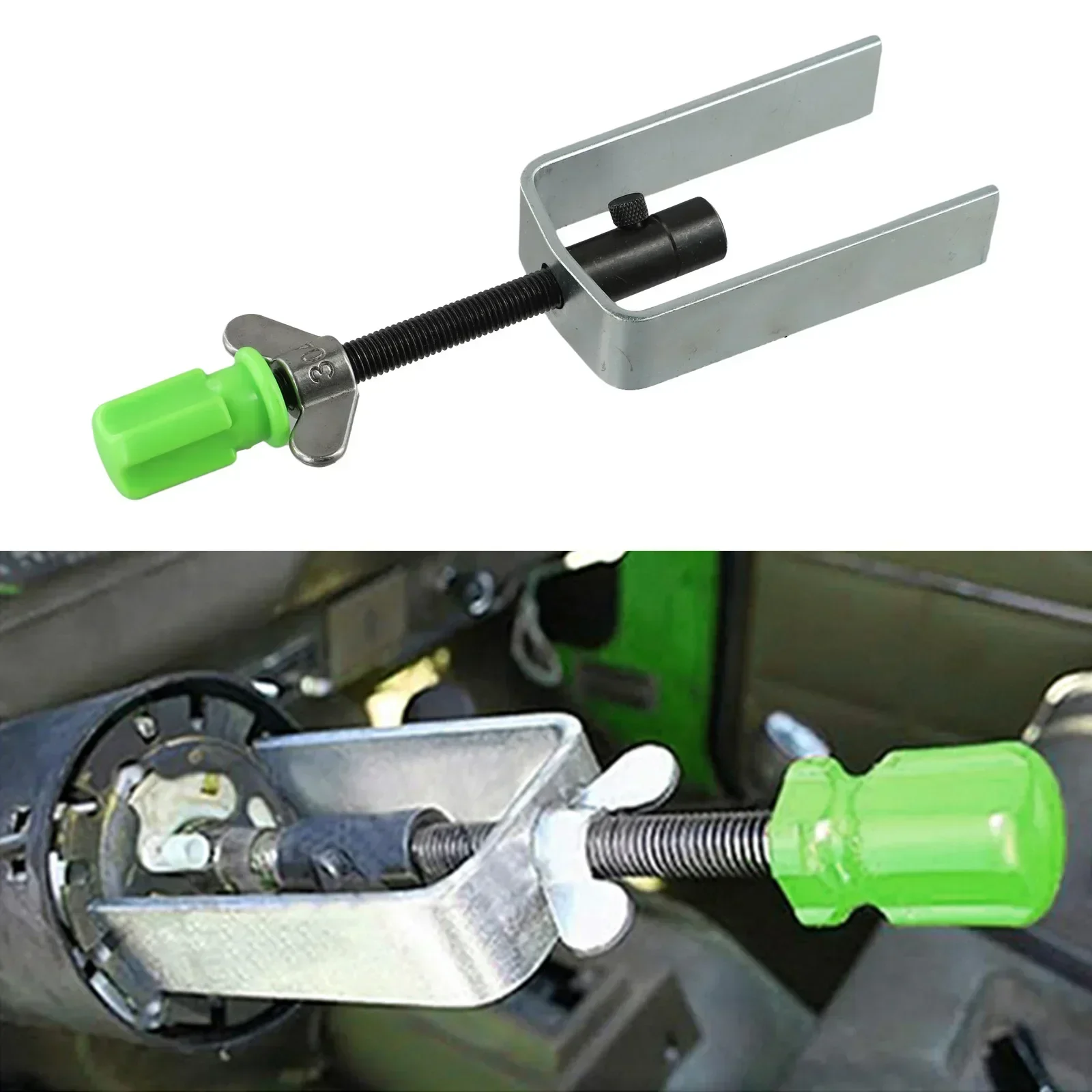 Automotive Service Sliver as Picture Steering Wheel Remover Steering Column Tool Metal Construction Easy To Use