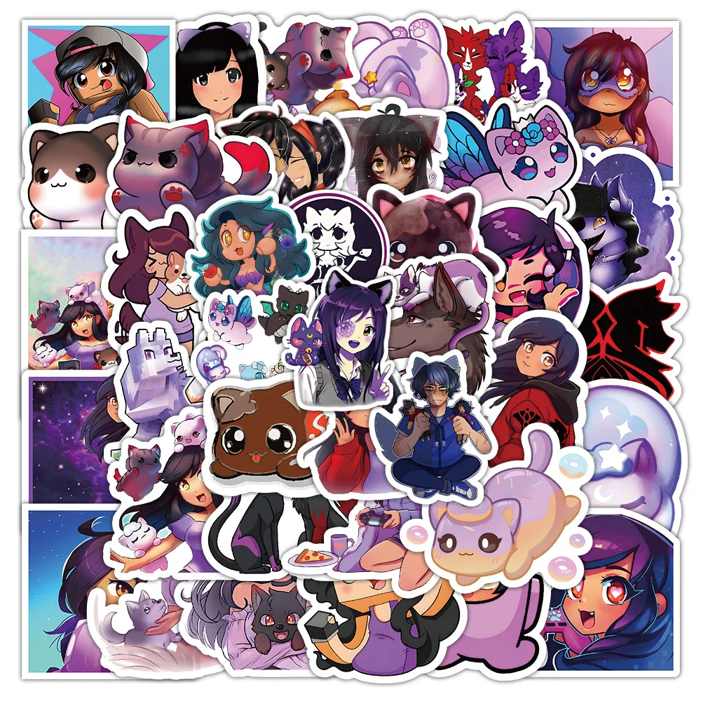 52/60pcs Popular Games Minecraft Afmo Anime Graffiti Stickers DIY  Luggage Phone Case Laptop Waterproof Decorative Sticker Toy