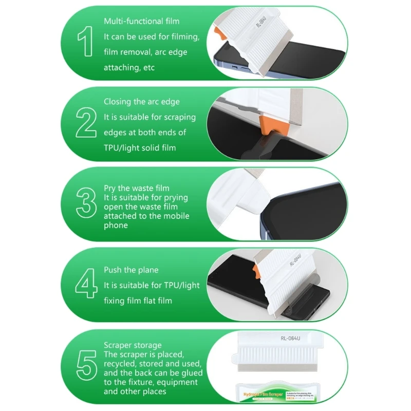 職業電話スクリーン前面保護修復ツール超薄型柔軟なスクレーパー