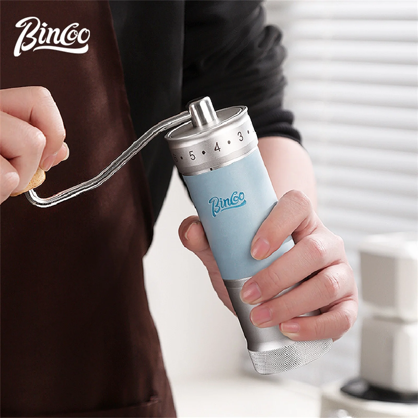 

Bincoo Manual Coffee Grinder Professional Espresso Bean Coffee Grinder Three Bearing External Adjustable Portable Hand Grinder