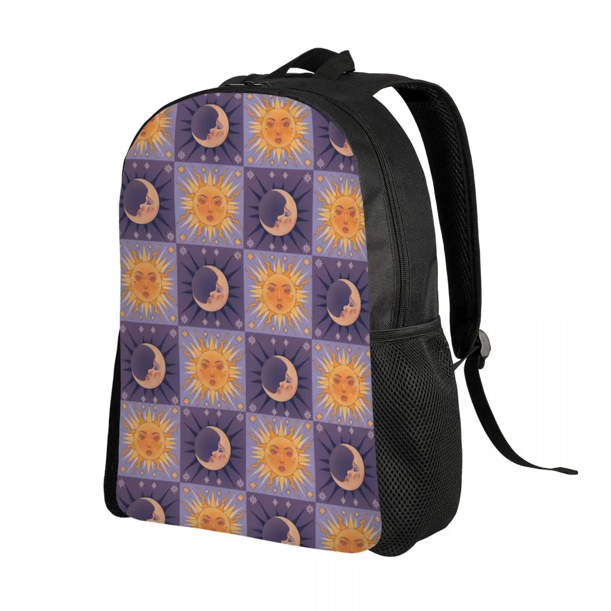 Custom Sun And Moon Print Backpack for Men Women Waterproof College School Bag Printing Bookbags