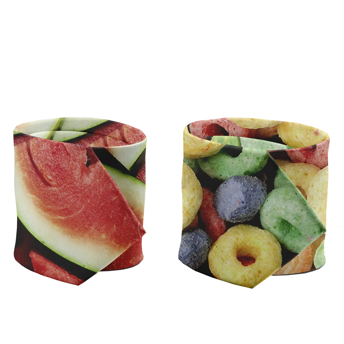 เนคไทลายอาหารยอดนิยม พิมพ์ลาย 3 มิติ เฟรนช์ฟรายส์ แตงโม โดนัท เนคไทสำหรับงานปาร์ตี้ฮาโลวีน ตกแต่งเสื้อผ้าลำลอง เนคไทคุณภาพดี