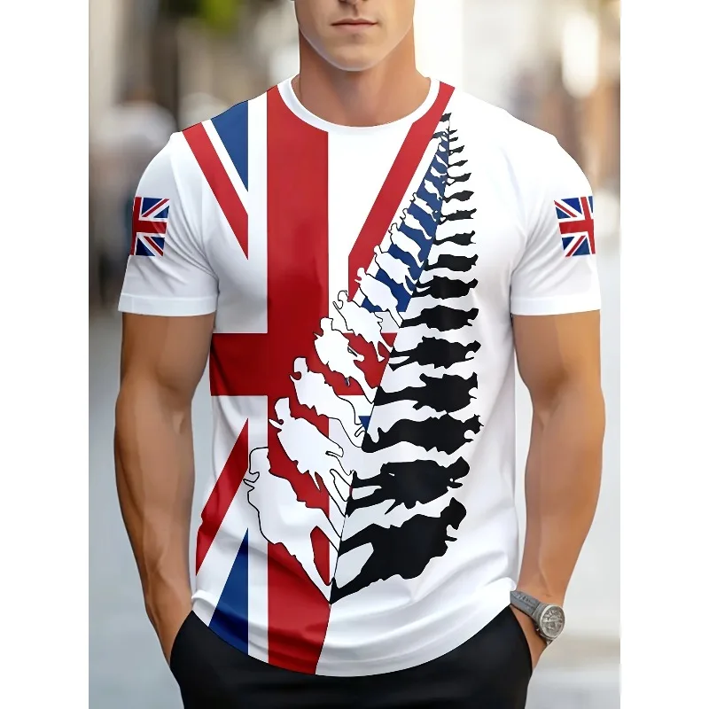 2026 Summer Fashion Trend 3D Print T Shirt Flag Graphic Short Sleeve O-neck Adult and Children Casual Summer Streetwear Tops