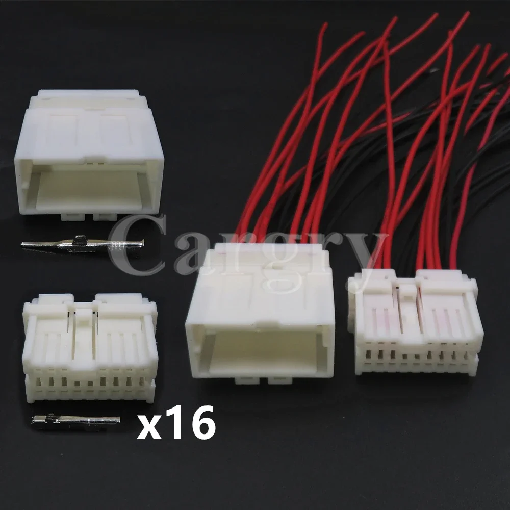 

1 Set 16P 1123371-1 1123350-1 7283-5995 MG653019 MG643016 AC Assembly Car Mirror Wire Socket for Nissan Auto Wire Connector