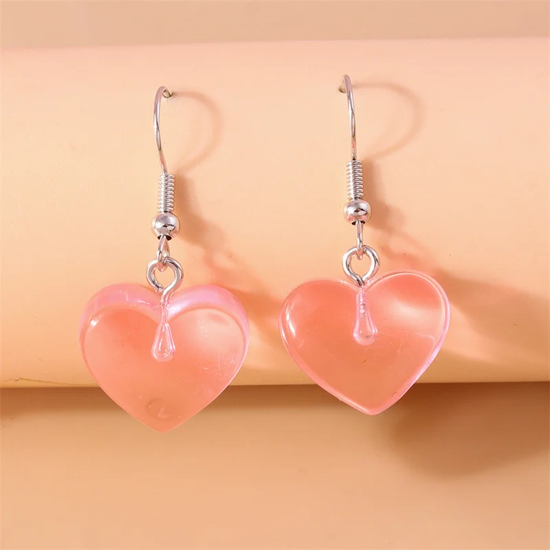 Aihua Glänzende glitzernde rote Herz-Ohrringe für Frauen, romantische Freundinnen, Braut, Hochzeit, Party, Schmuck, Valentinstagsgeschenke – Detail 16