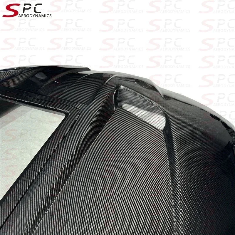 غطاء المحرك SPC Rapidus GT من ألياف الكربون الجافة G80 G82 G83 غطاء أمامي شفاف مسبقًا s