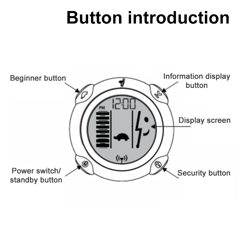 Para segway i2/x2 controles remotos informações chave peças originais da bicicleta da sujeira fora de estrada equilíbrio acessórios do carro