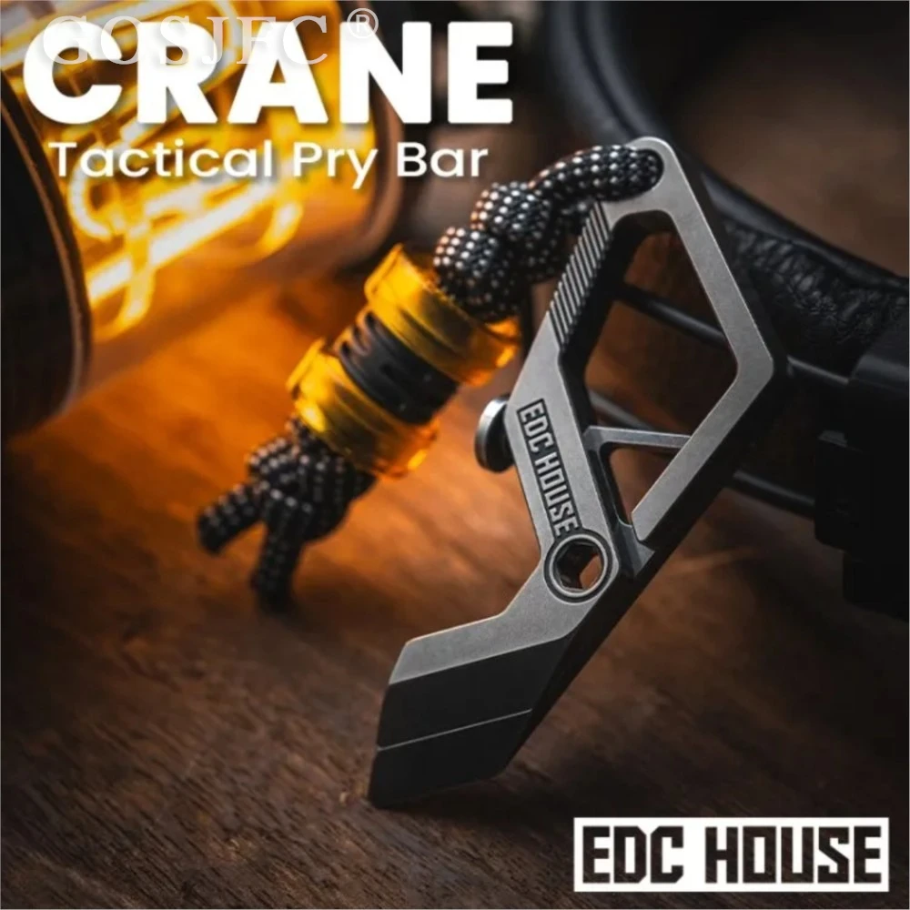 

LAUTIE CRANE Tactical Pry Bar Bottle Opener Titanium Blue EDC House
