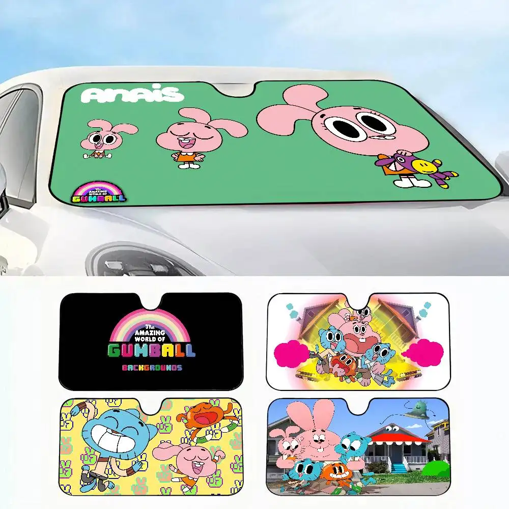 

Автомобильный солнцезащитный козырек The Amazing World of Gumball, изоляционный солнцезащитный козырек на лобовое стекло автомобиля, защита от УФ-блокировки