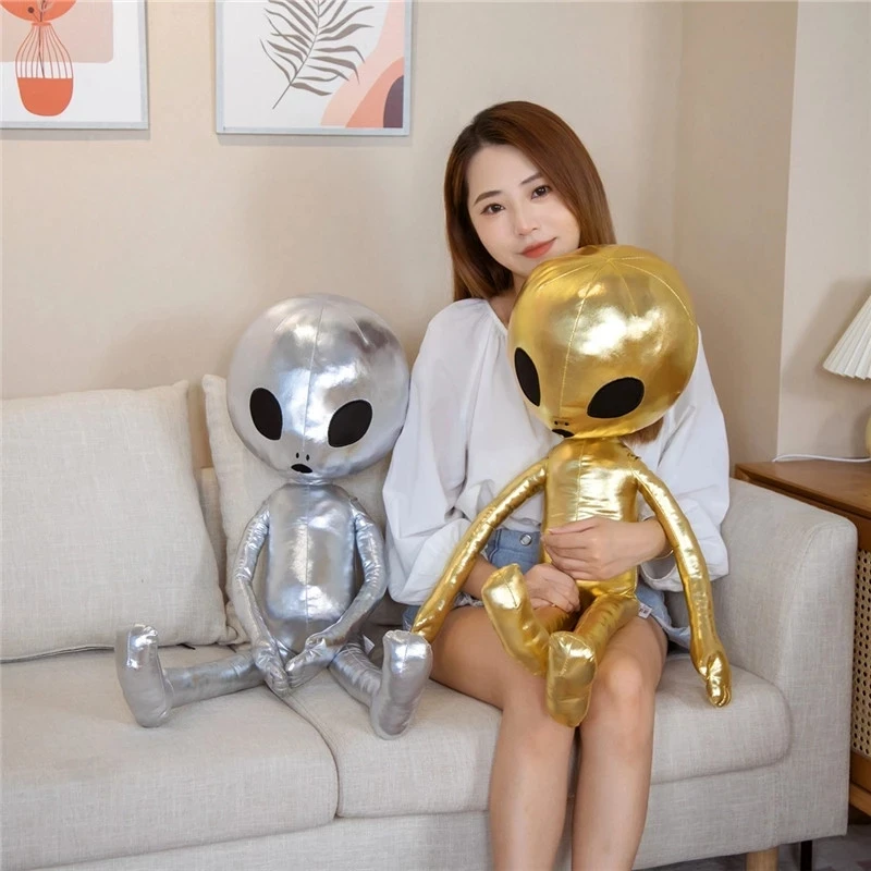 

1pc 65/85CM Funny Alien Dolls Plush Toy Creative PU Material Stuffed Soft Doll Halloween Party Decor Gift For Children Boys