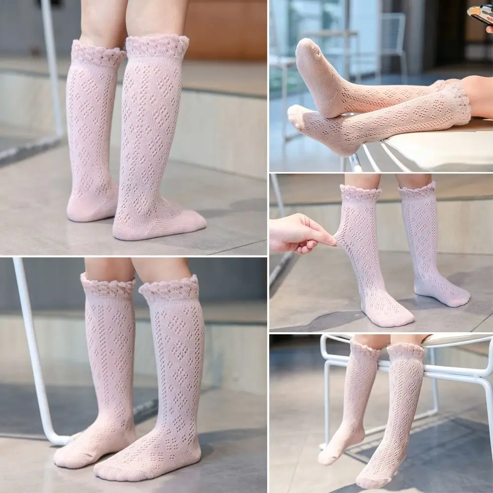 New Fashion Breathable Mesh Baby Girls Socks Cotton Thin Hollow Out Socks Thin Stockings Summer