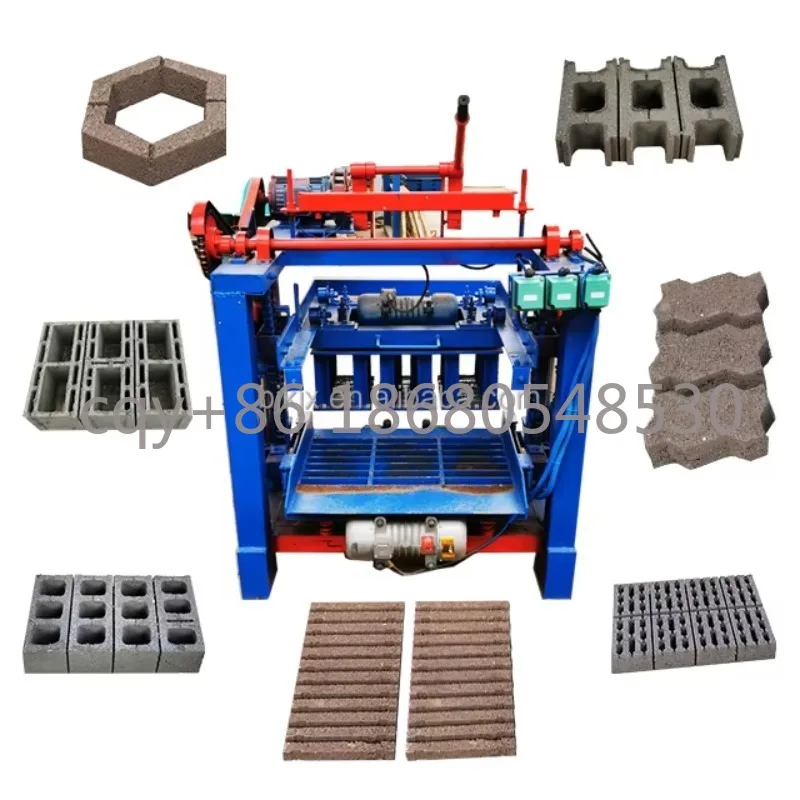 

PO Hollow Cement Concrete Automatic Mobile Paving Portable Small Mini Manual Generator Block Brick Making ry