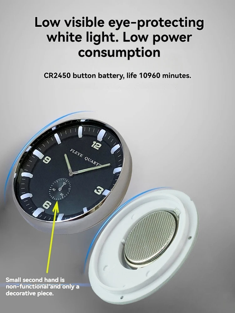 Ambient lighting Universality Car Interior Alarm Car Clock Car Dashboard Clock Car Watch Car Accessories Advanced Creative Clock - Image 5