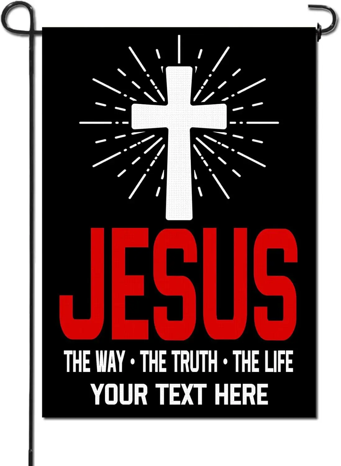 Personalized Garden Flag Custom Jesus The Way Truth Life House Flag Double-Sided Vertical Outside Welcome Banner for Farmhou IIC