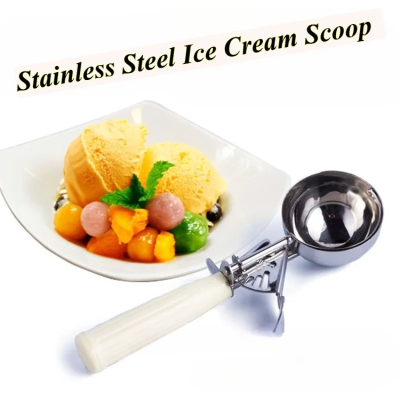 

Easy-Scoop Ice Cream Spade Effortlessly Create Beautiful Desserts Stainless Steel Ice Cream Scoop Scooper with Anti-Stick Design