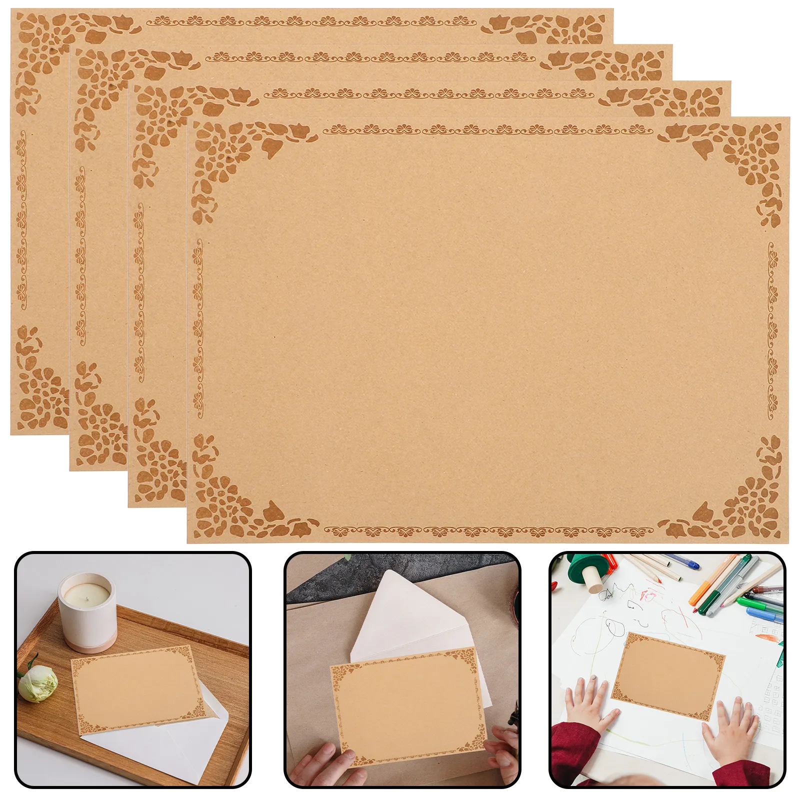 

10Pcs Blank Certificate Paper Sheets A4 Award Certificate Paper for Graduation Recognition Printing Award Certificates