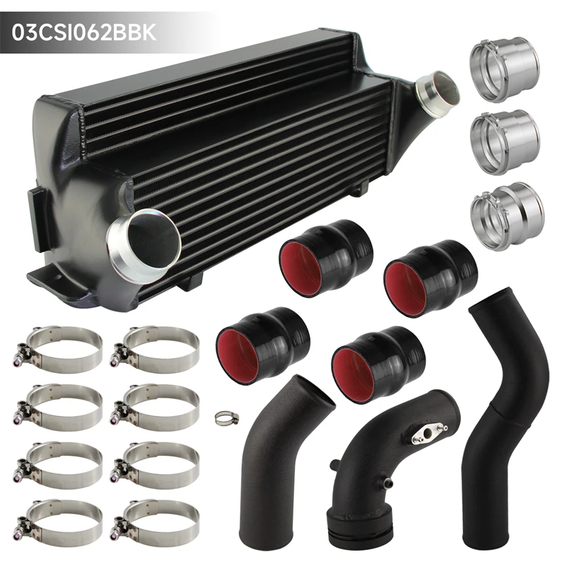 Bolt On FMIC Racing Front Mount Intercooler W/ Aluminum Pipe Kit Fits For B*MW 1/2/3/4 Series F20 F22 F32