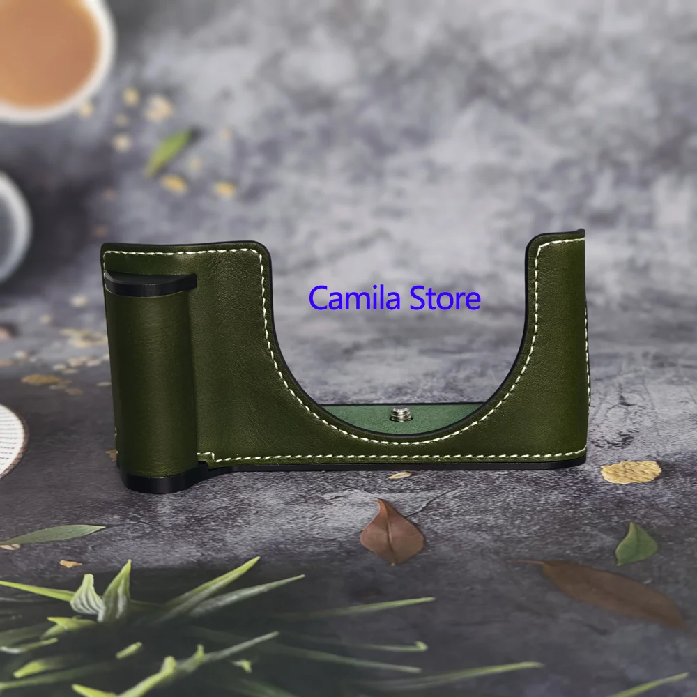 NEW handwork Camera Genuine leather cowhide Bag Body BOX Case For Fujifilm gfx100rf skin hand grip Protective sleeve Metal base