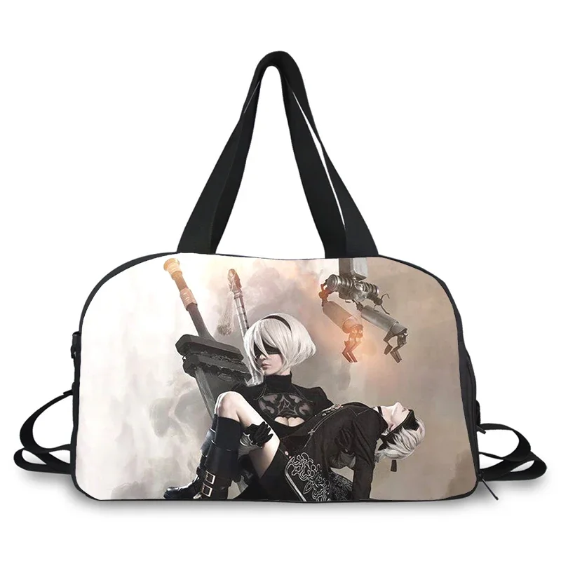 Nier automata 2b zwei b 3D-Druck Modetrend tragbare Multifunktions-Umhängetasche mit großer Kapazität Reisetasche