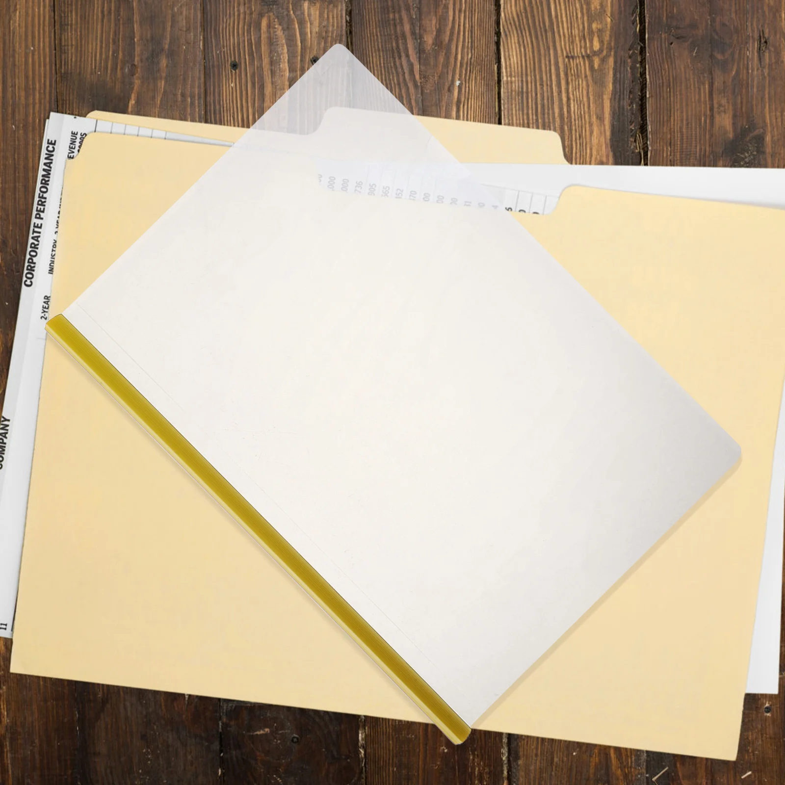 

10Pcs Sliding Bar Transparent Plastic File Folders A4 Paper Holder Document Organizer Non Slip Locking Bar for School Office