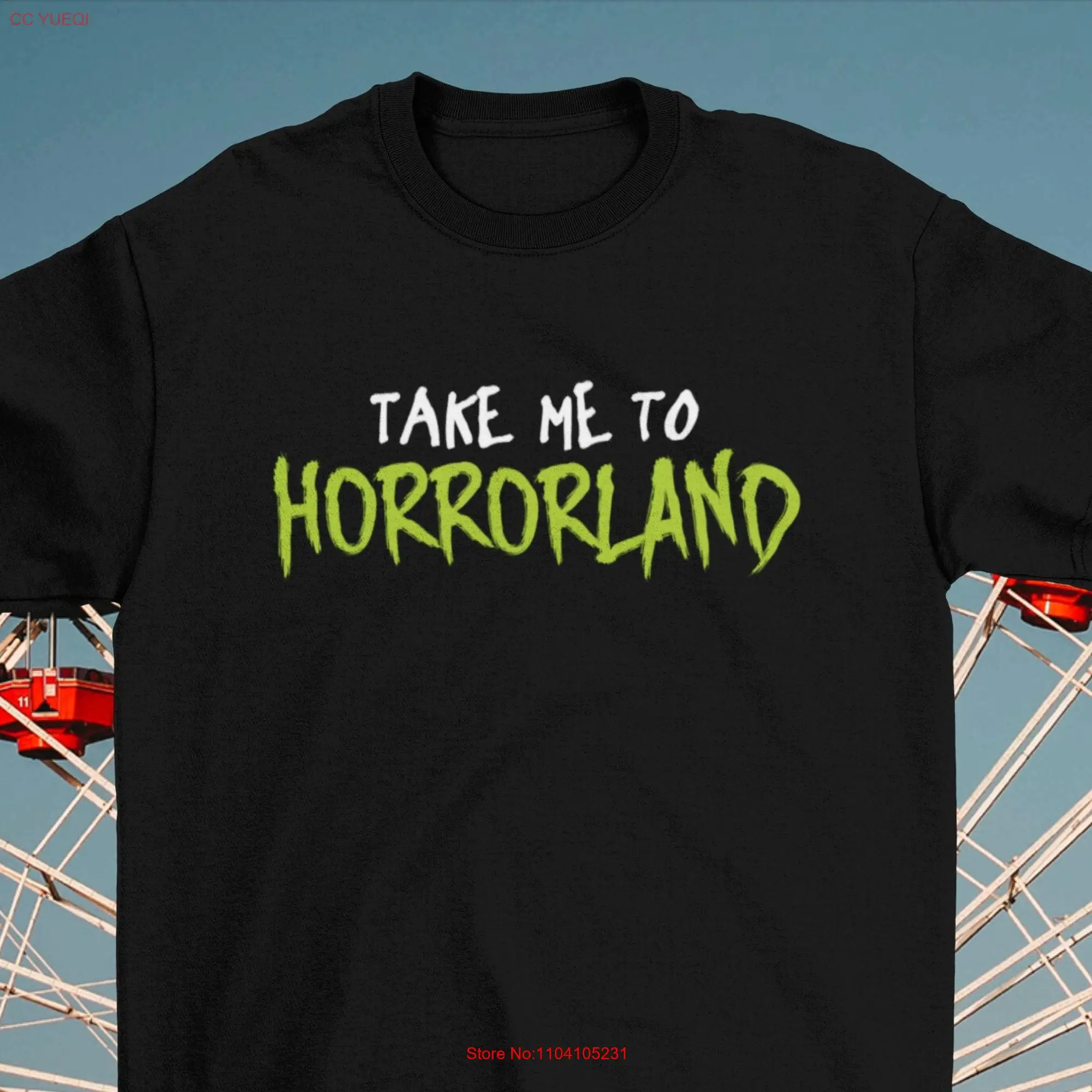 Женская футболка в стиле ретро 90-х с принтом «Take Me to HORRORLAND»