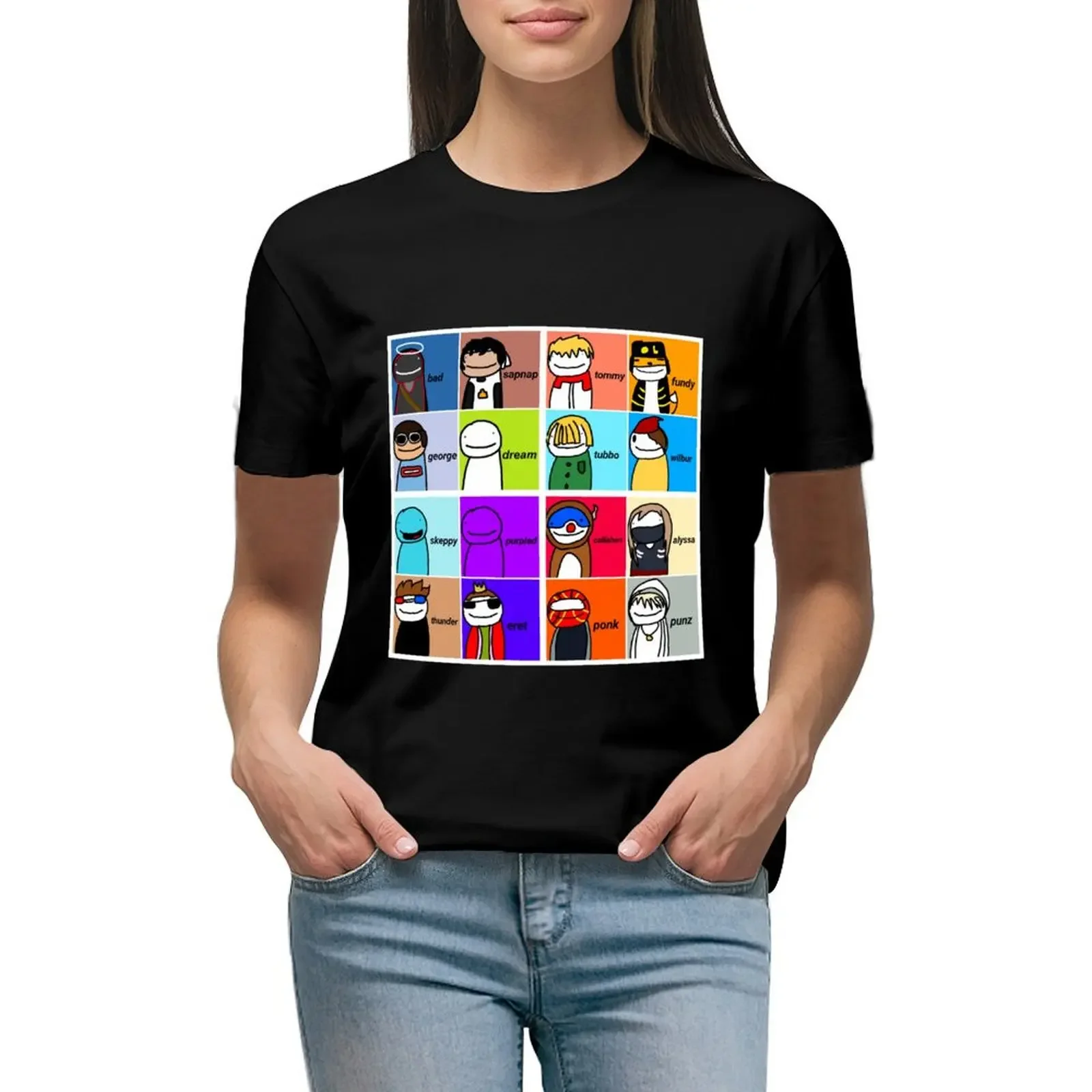 

Dream Smp T-Shirt quick-drying summer top sports fans plain western t-shirt dress for Women