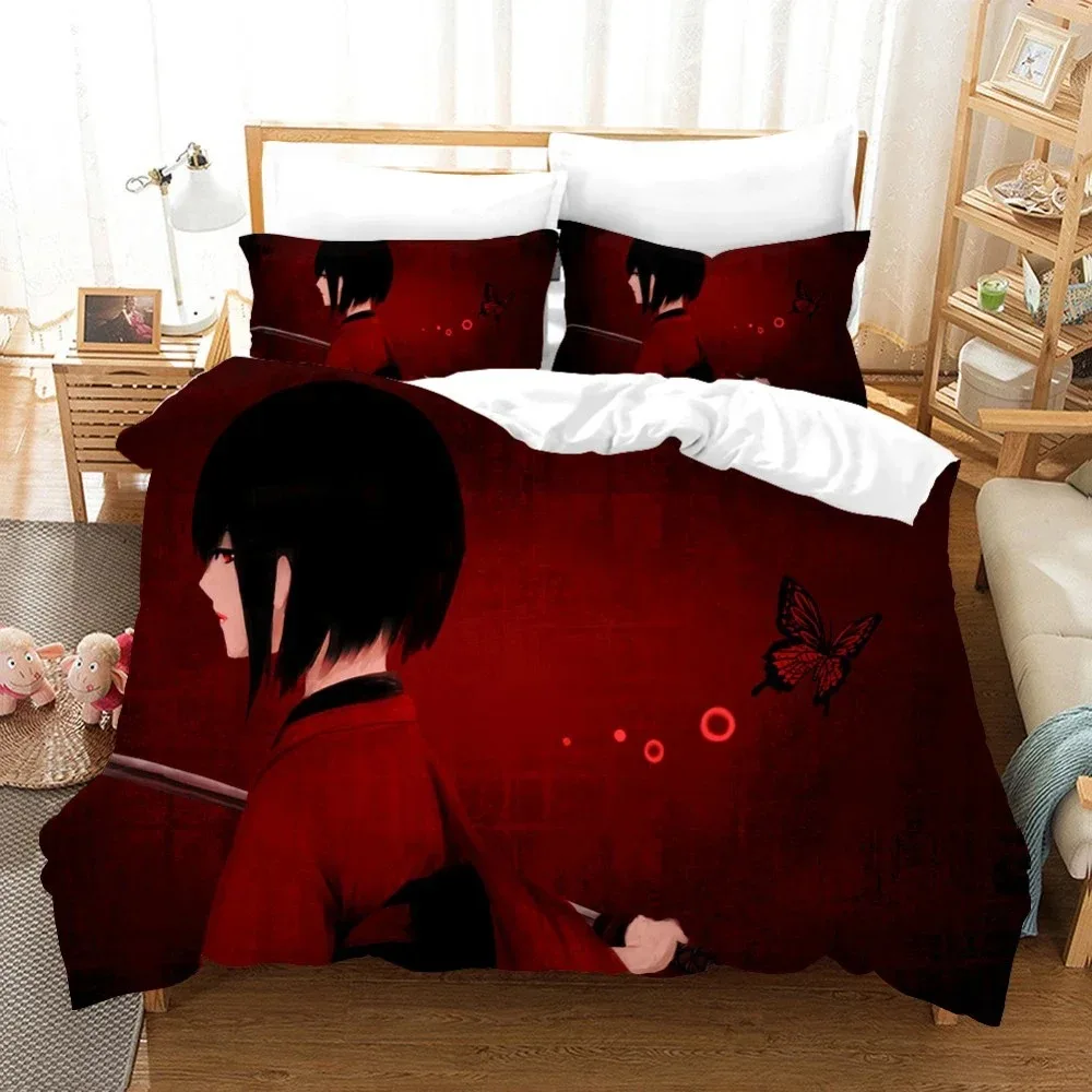 Juego de cama con estampado 3D de Anime Attack On Titan AOT, funda nórdica doble, Queen King, ropa de cama para niños y adultos, funda de edredón