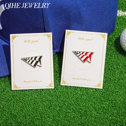 Creative Paper Planes American Flag Enamel Pins Metal Hat Clip Pins Lapel Badge Cap Hat Brooches Baseball Cap Golf Cap Clip Pins