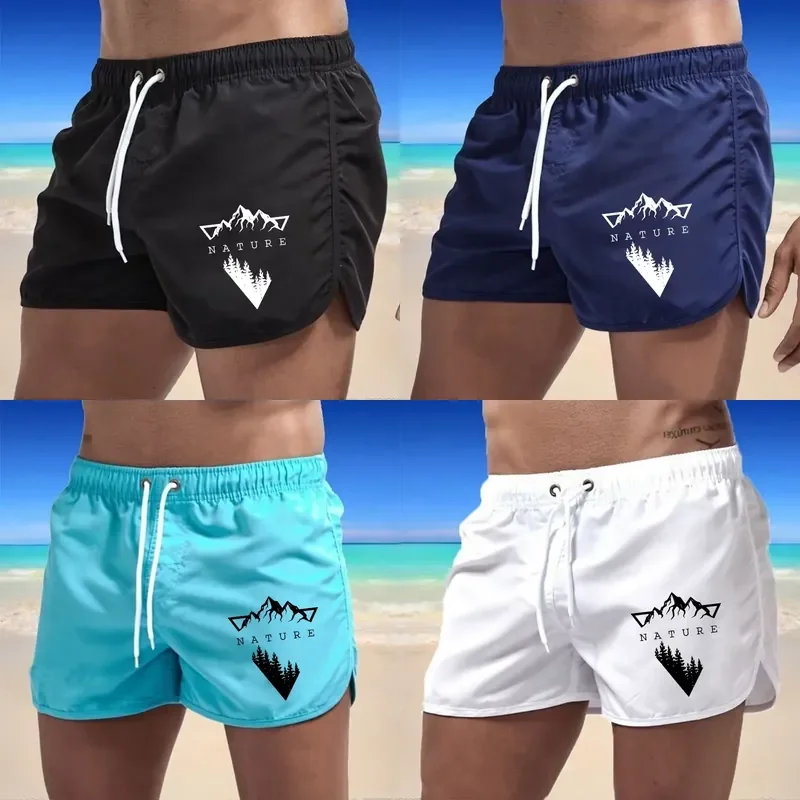 Men's Beach Shorts for Casual Wear Surfing Swimming Jogging and Outdoor Activities Quick-Dry Summer Sports Swim Trunks