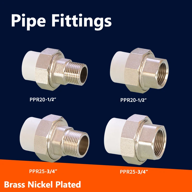 

Латунный никелированный/PPR быстрый соединитель для трубных соединителей, фитинги для воздушных пневматических труб, адаптер для фитинга для труб